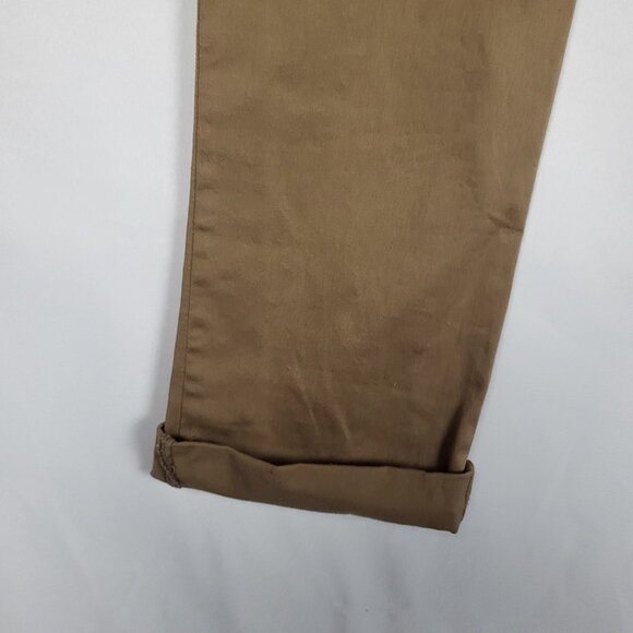 Nine West Vintage America Pants Women's 6 28 Brown Cropped Rolled Hem NWT - Picture 4 of 12